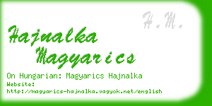 hajnalka magyarics business card